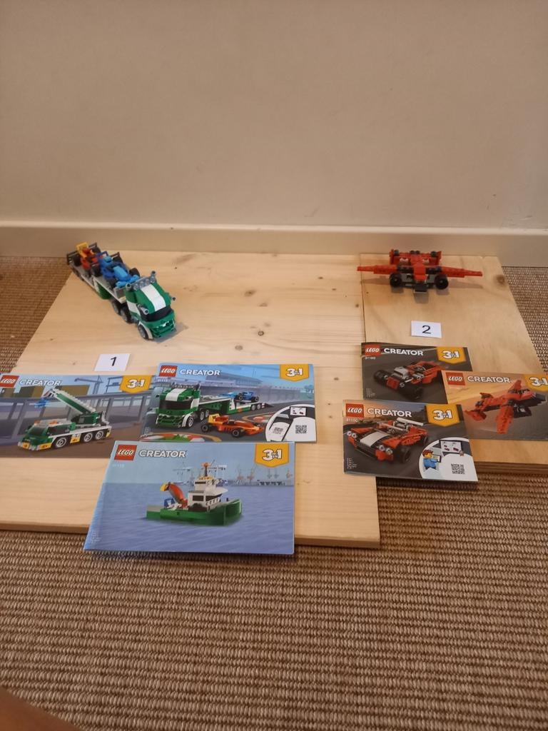 Twee LEGO creator 3-1 sets, Kinderen en Baby's, Ophalen of Verzenden, Zo goed als nieuw, Elektrisch, Overige merken