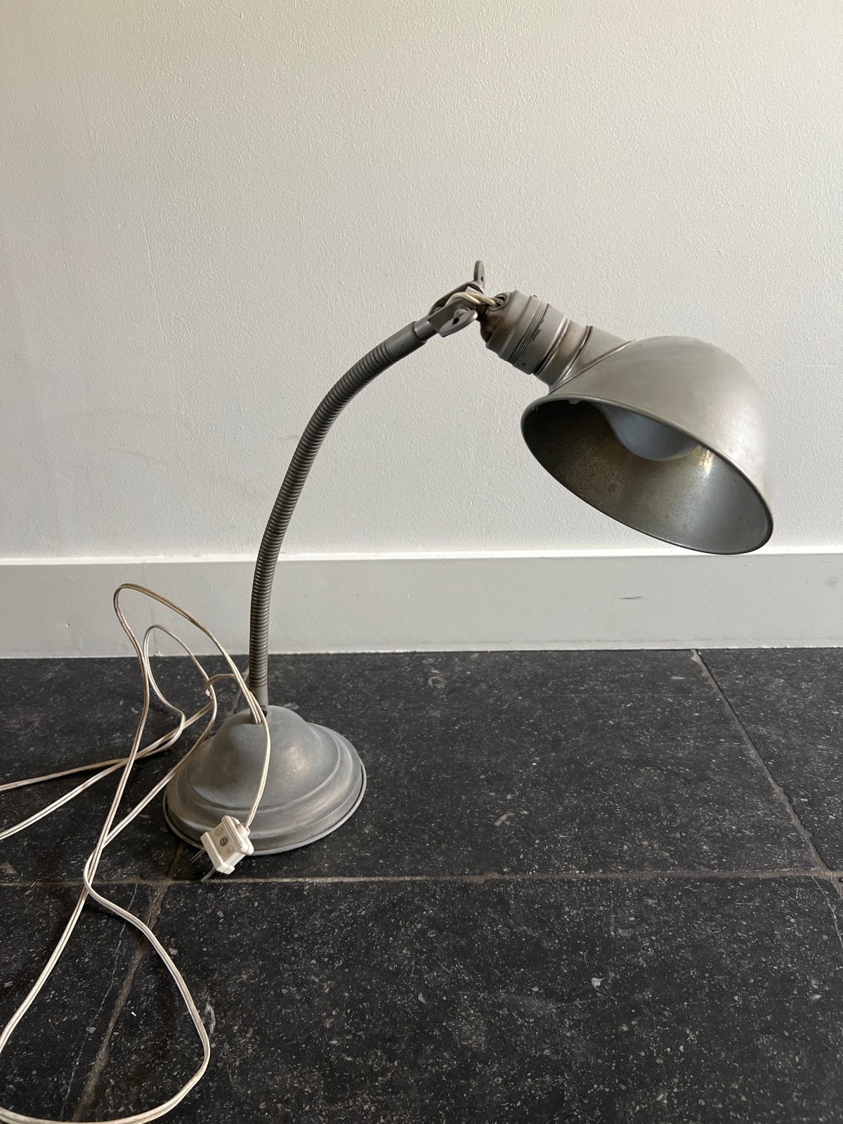 Vintage Erpe  bureaulamp met flexibele arm, Ophalen of Verzenden