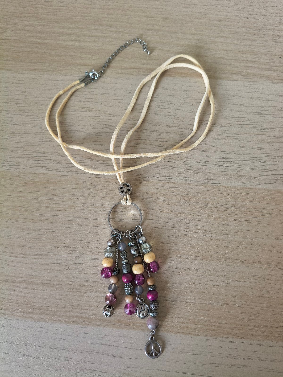 Hippie ketting met kralen en bedels, Overige materialen, Verstelbaar, Overige kleuren, Ophalen of Verzenden