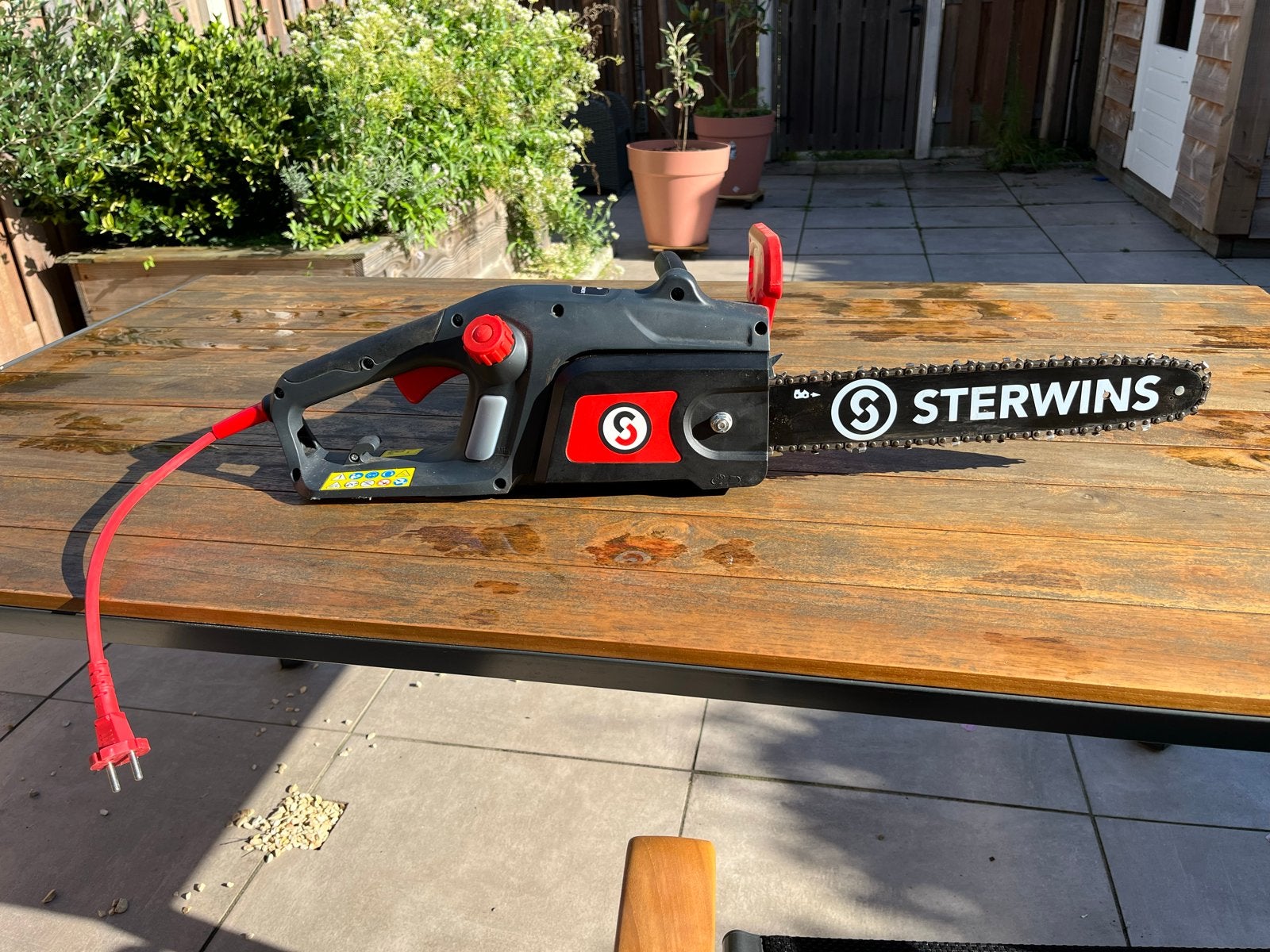 Sterwins elektrische kettingzaag - 2000W, Ophalen, Gebruikt