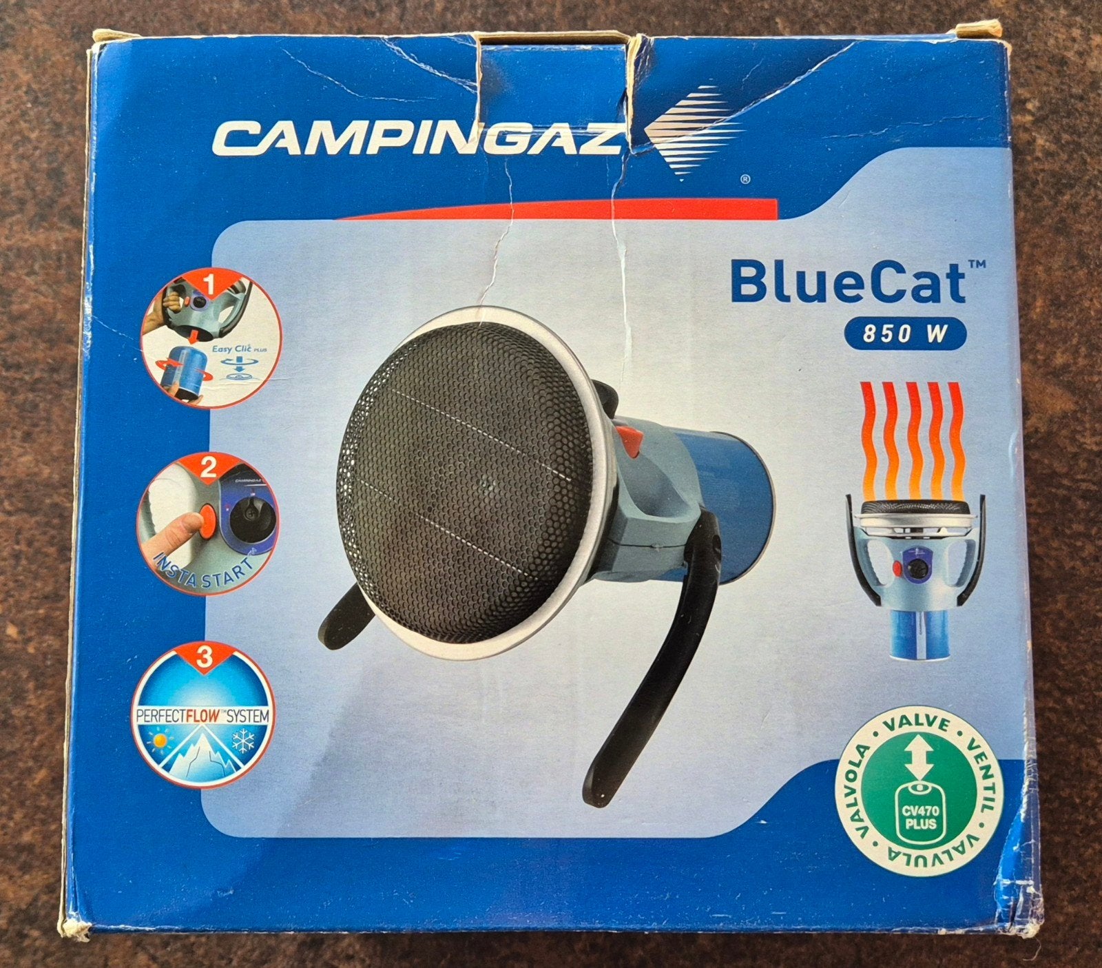 Campingaz BlueCat 850 W gaskachel - Draagbaar en efficiënt, Ophalen of Verzenden, Zo goed als nieuw