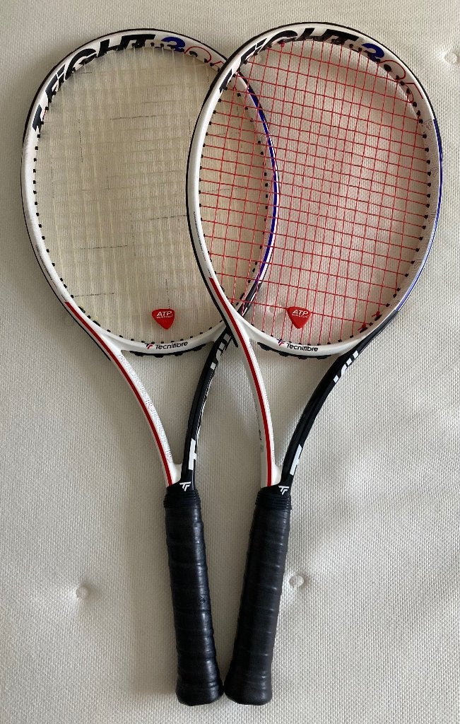 Tecnifibre T-Fight 305 RS Section tennisrackets (set van 2), Sport en Fitness, Overige merken, Gebruikt, Ophalen of Verzenden