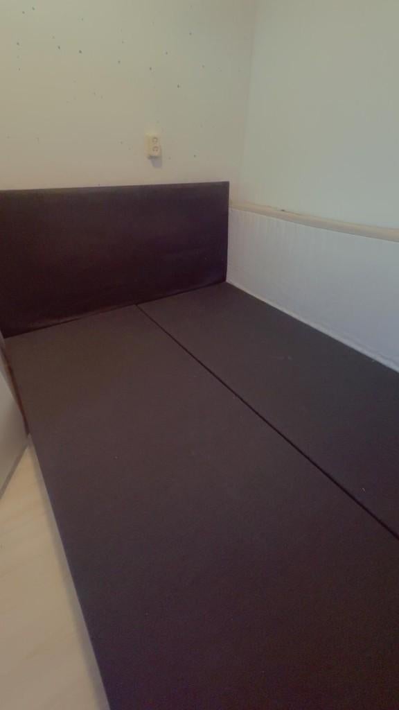 Bed, Huis en Inrichting, Ophalen, Zwart, Tweepersoons, Zo goed als nieuw