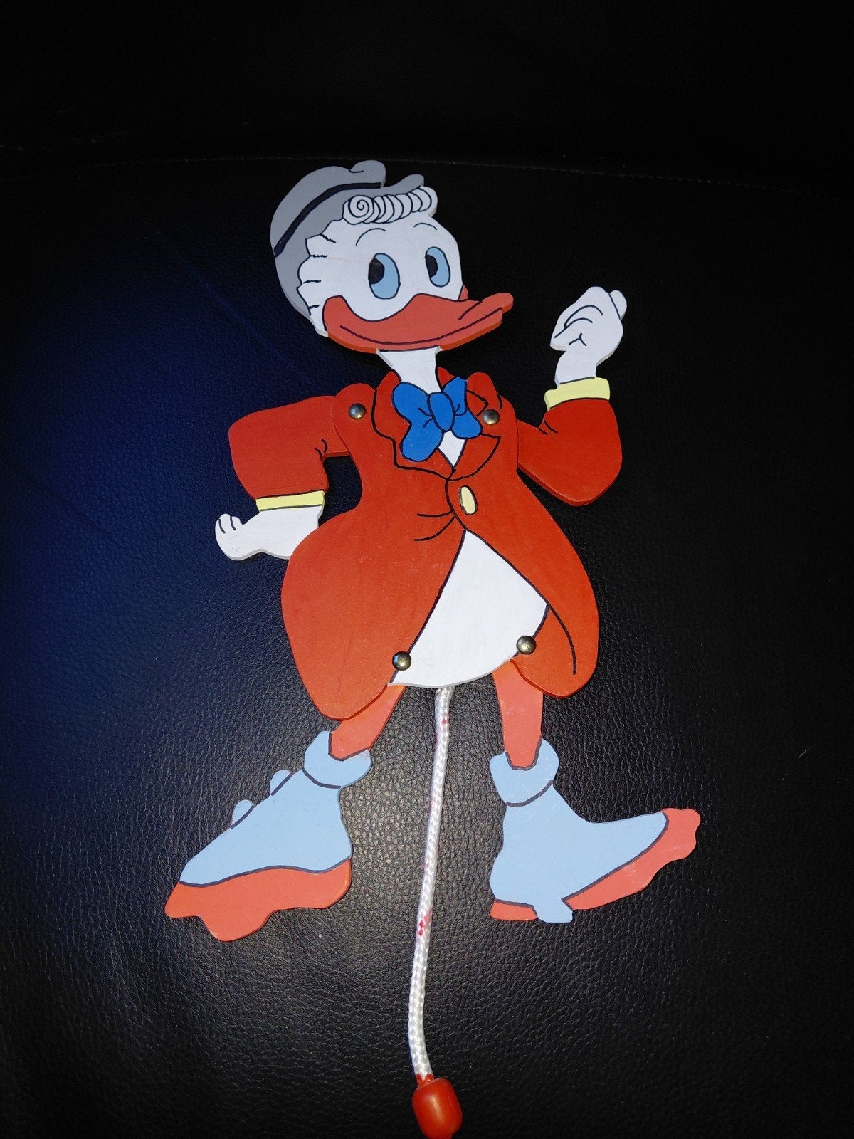 Vintage Disney Houten Beweegbare Poppen: Donald, Dagobert, Ophalen of Verzenden, Gebruikt, Jongen of Meisje