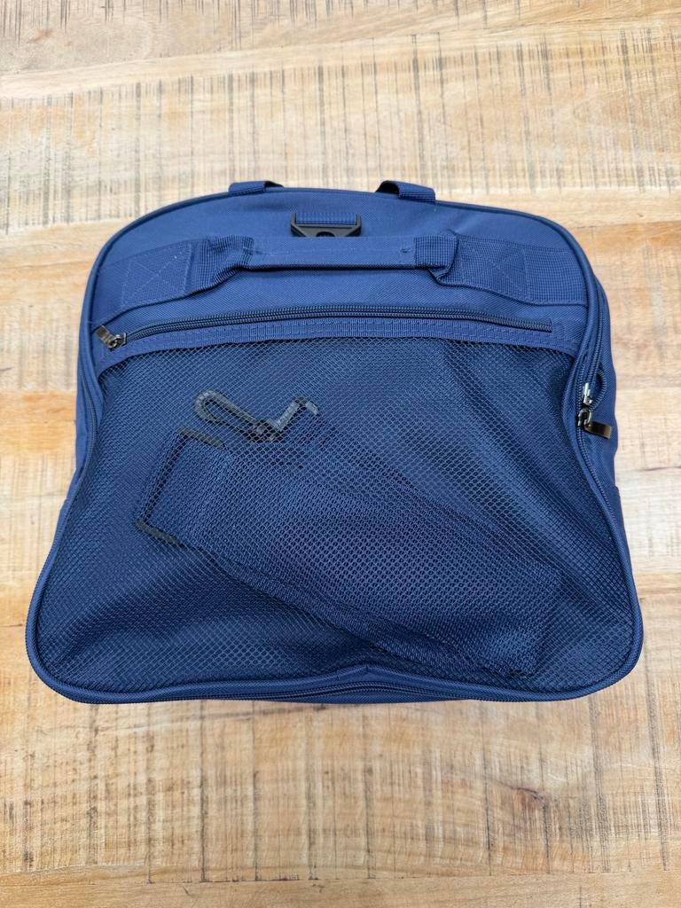 Donkerblauwe reistas uitvouwbaar met wieltjes, Wieltjes, Gebruikt, 20 tot 30 cm, Blauw