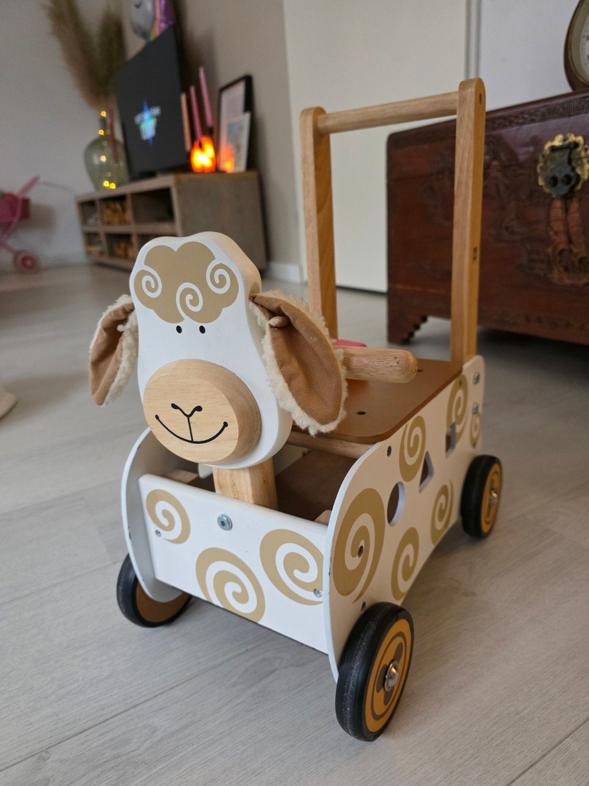 Loopkar schaap, Ophalen, Duw- of Trekspeelgoed