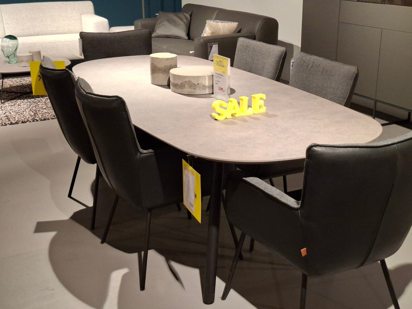 Showroommodel Enzo Luca Eetkamertafel Opera 240x105, Ophalen, Metaal, Rechthoekig, Nieuw