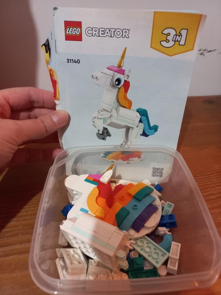 LEGO Creator 3in1 Magische Eenhoorn 31140, Kinderen en Baby's, Lego, Ophalen of Verzenden, Zo goed als nieuw, Inclusief instructies