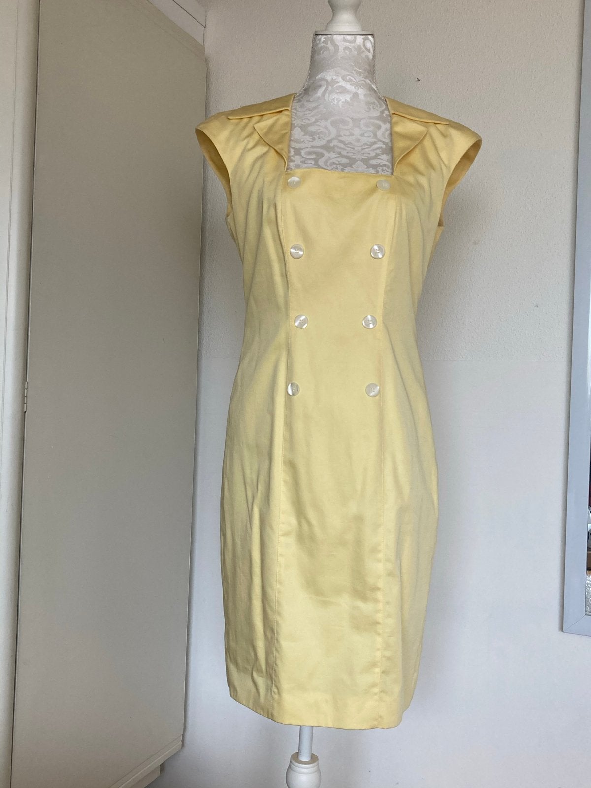 Vintage Mondi Gele Jurk Maat M, Kleding | Dames, Maat 38/40 (M), Geel, Ophalen of Verzenden, Zo goed als nieuw