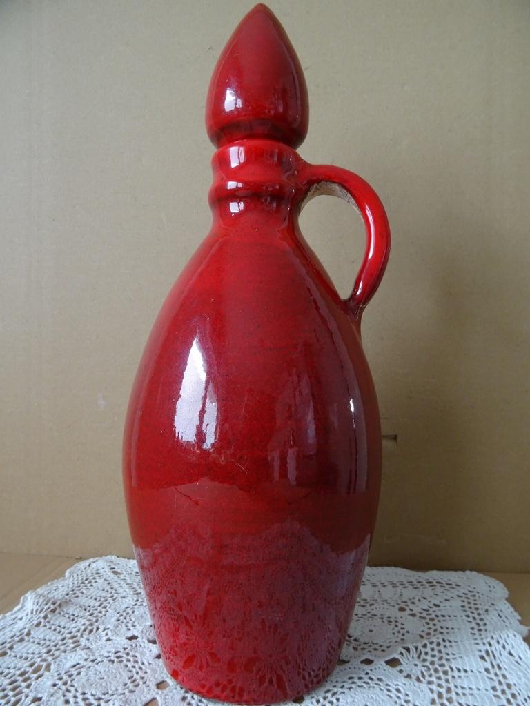 Curiosa aardewerk design karaf vaas dekselvaas 40cm Puylaert, Ophalen of Verzenden