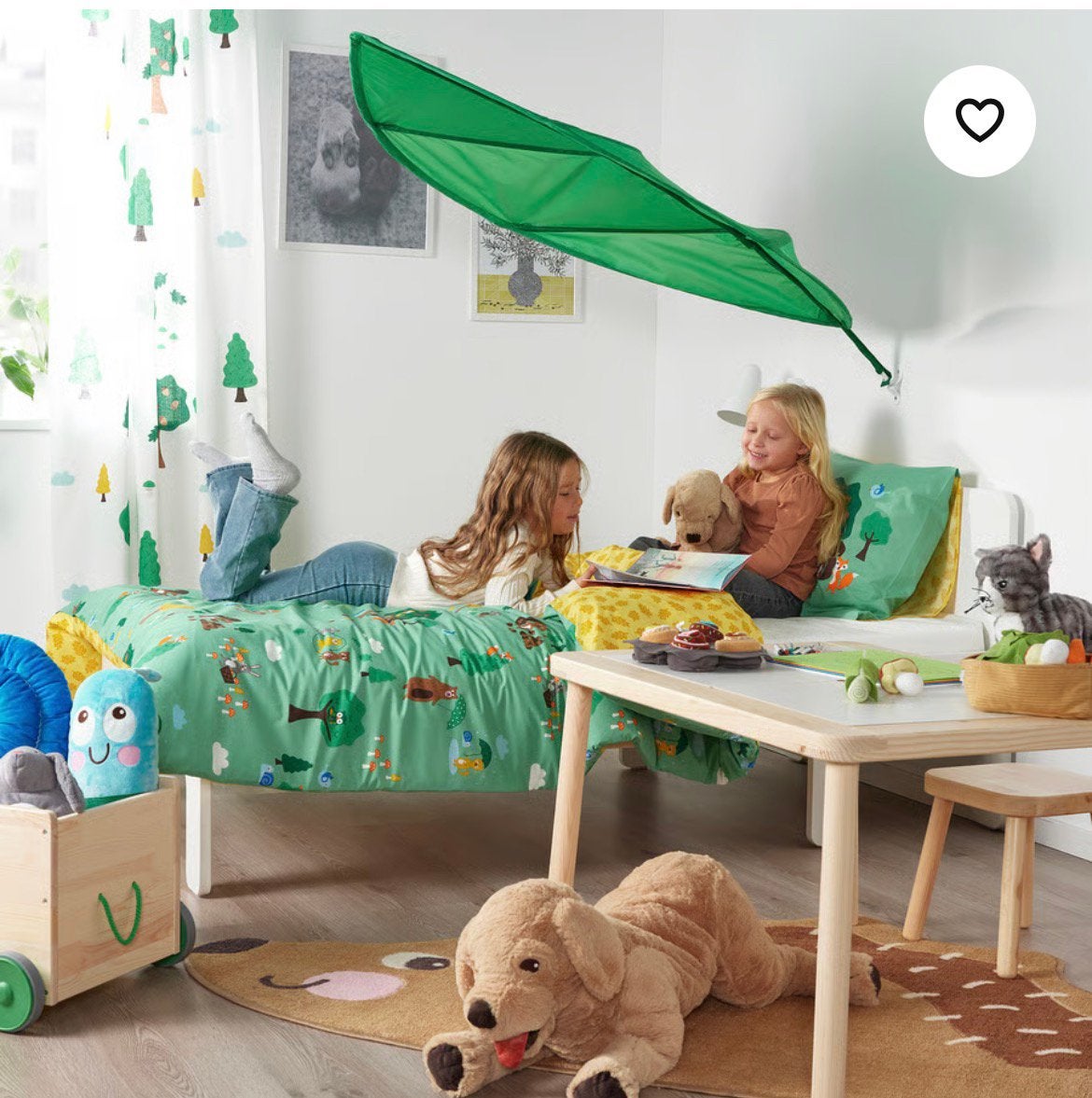 Ikea Löva bedhemel x 2, Ophalen, Groen, Zo goed als nieuw, Scandinavisch