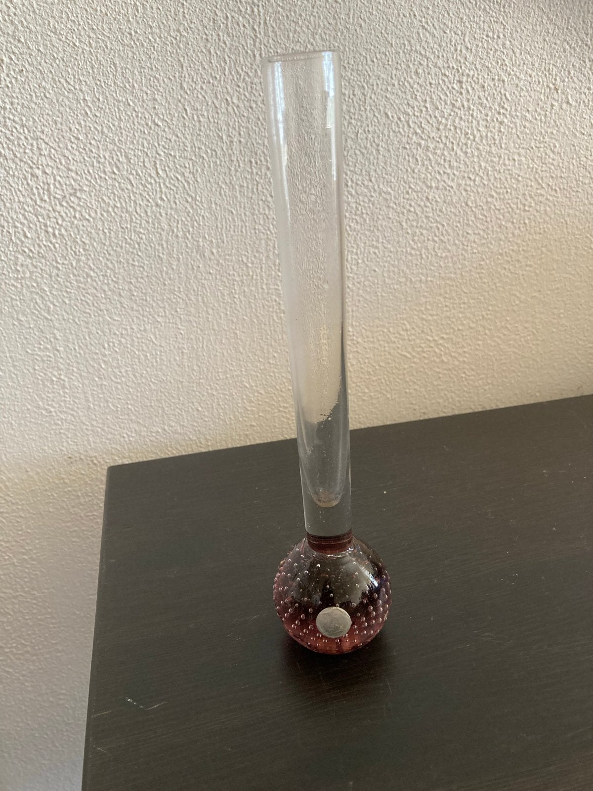 Vintage Mid Century Solifleur Bolvaasje Aseda Glasbruk Zwede, Ophalen of Verzenden