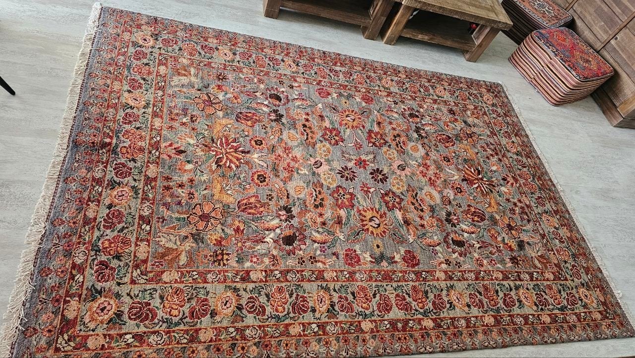 Handgeknoopt Perzisch tapijt - Qashqai Shiraz - 250x170, Ophalen, Gebruikt, Groen, 150 tot 200 cm