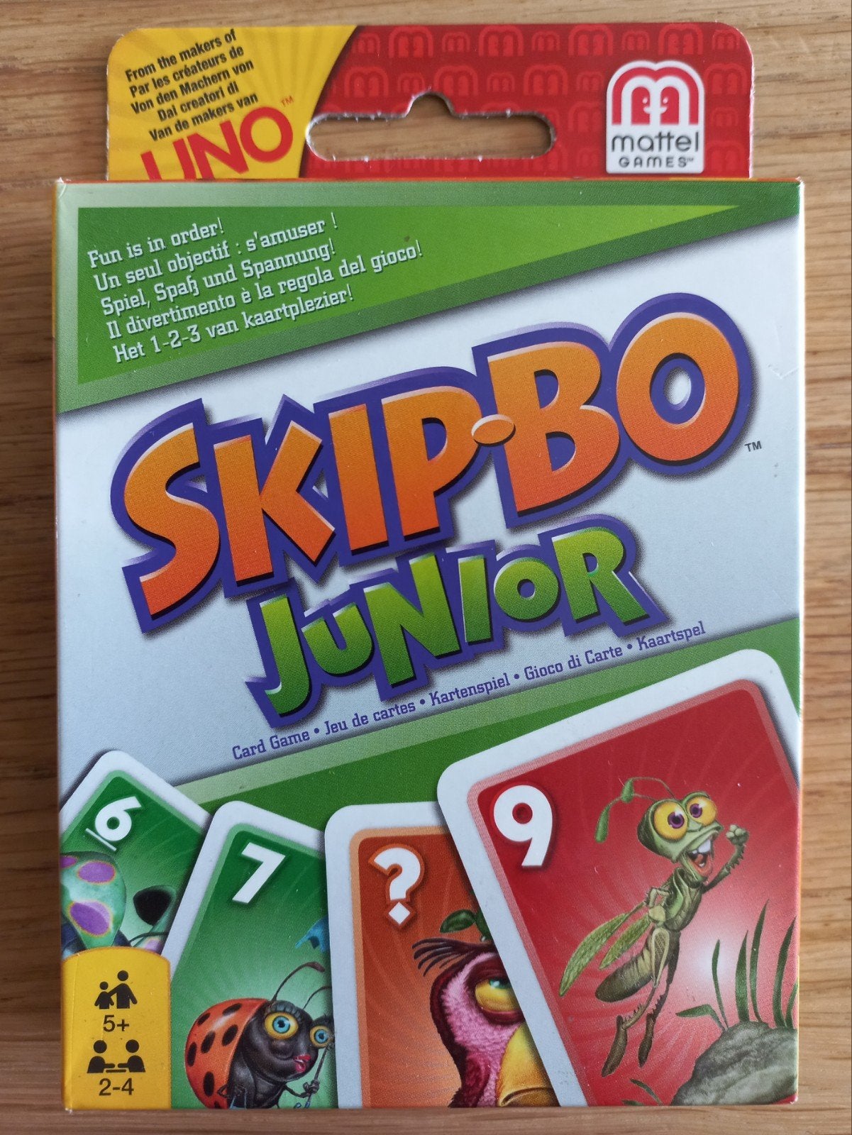 SKIP-BO JUNIOR, Mattel, kaartspel 2-4 spelers, NIEUWSTAAT!, Hobby en Vrije tijd, Gezelschapsspellen | Kaartspellen, Ophalen of Verzenden