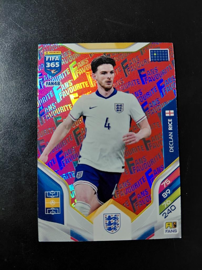 Declan rice (engeland) red parallel panini 365, Ophalen of Verzenden, Nieuw, Buitenlandse clubs, Poster, Plaatje of Sticker