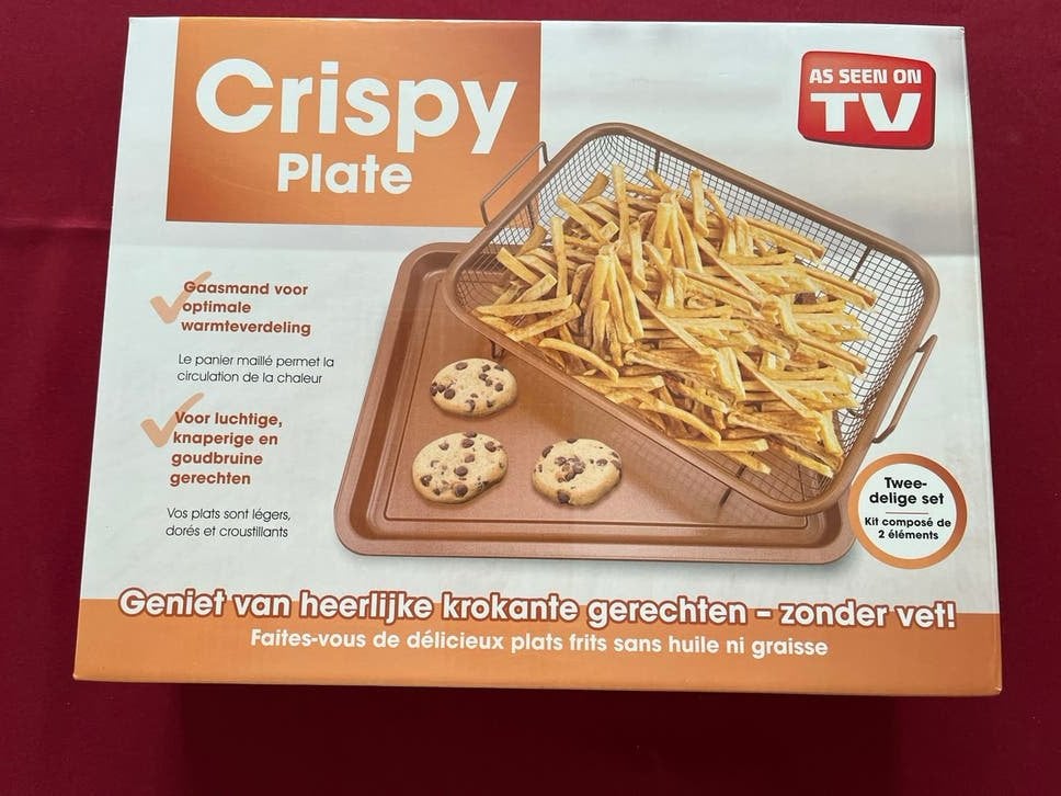 Crispy plate eten bereiden zonder toevoeging  van vet., Ophalen of Verzenden, Nieuw