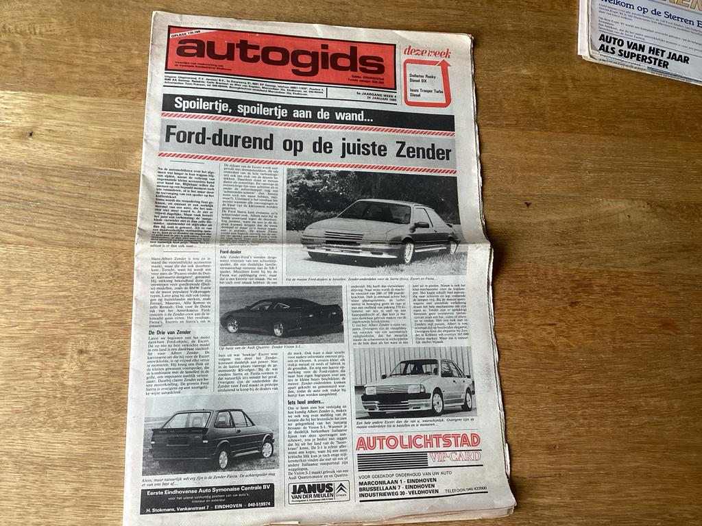 Autogids Ford Zender 1985, Verzamelen, Tijdschriften, Kranten en Knipsels, Ophalen of Verzenden, 1980 tot heden, Tijdschrift