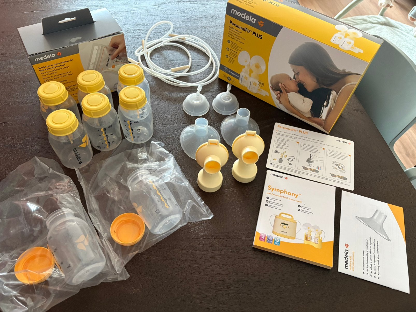 Medela Symphony dubbele afkolfset, Ophalen of Verzenden, Zo goed als nieuw, Borstkolf
