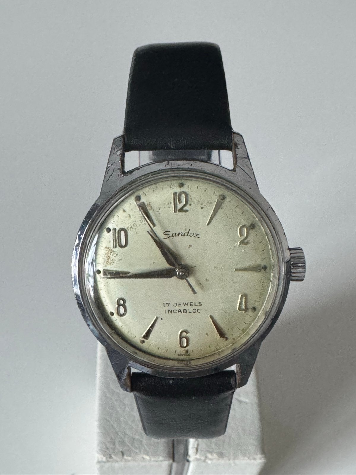 Vintage Sandoz Polshorloge - 17 Jewels Incabloc, Overige merken, Staal, Met bandje, Polshorloge