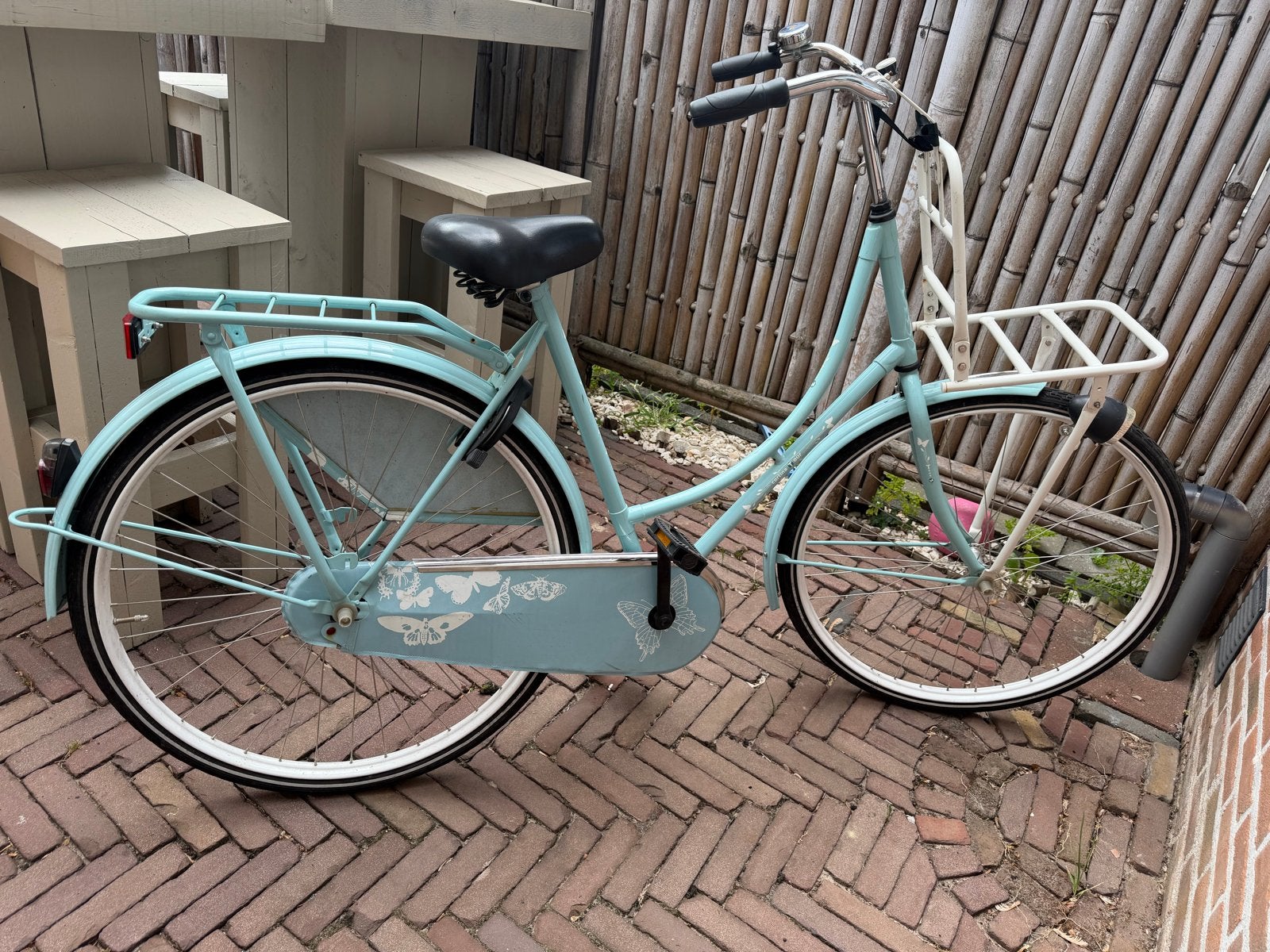 Cortina Tour Damesfiets - Lichtblauw met Voordrager, Fietsen en Brommers, Fietsen | Dames | Damesfietsen, Terugtraprem, 50 tot 53 cm