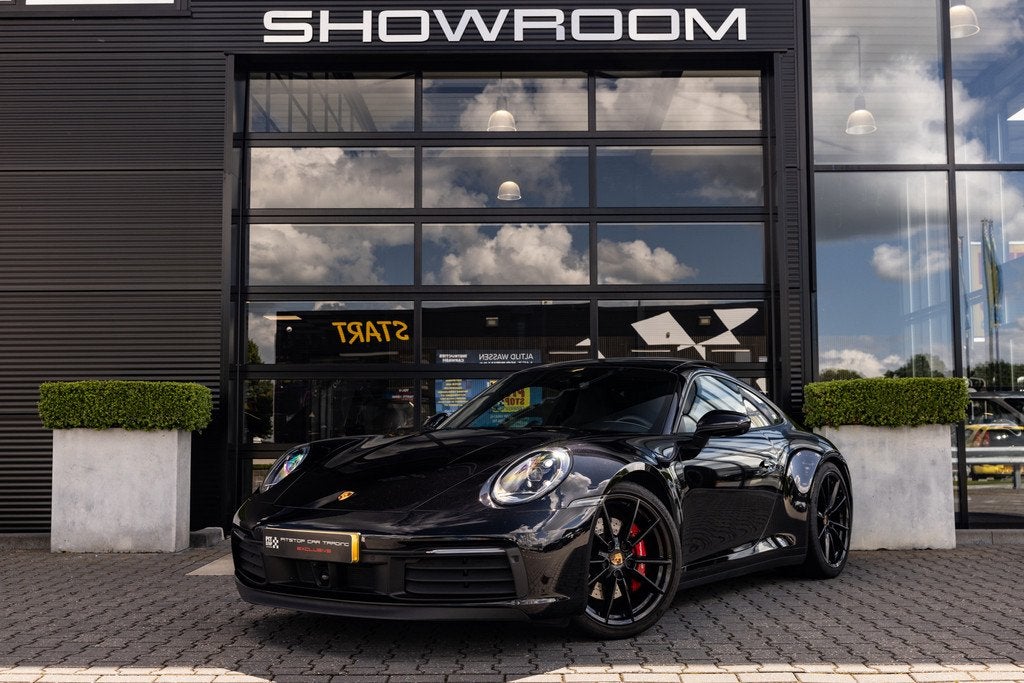 Porsche 911 992 3.0 Carrera S, 450 PK, Pano, Sportstoelen, C, Auto's, Automaat, Gebruikt, 4 stoelen, Zwart