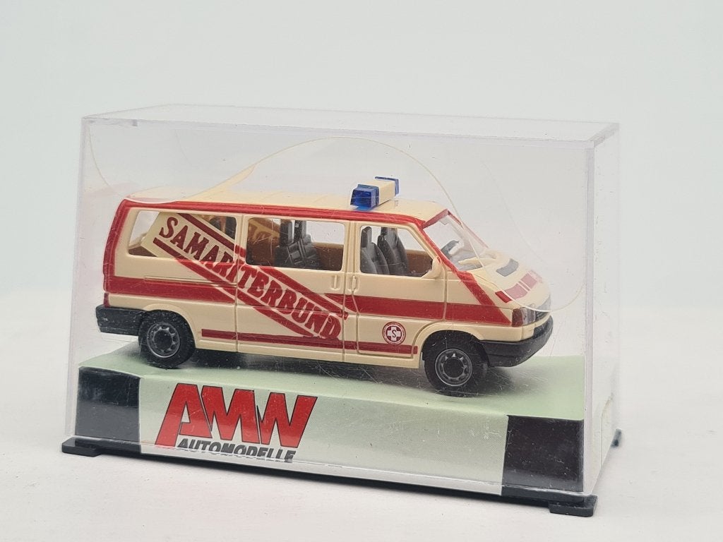 VW T4 ambulance Samaritanerbund - AWM 1/87, Hobby en Vrije tijd, Verzenden, Zo goed als nieuw, Auto, AWM