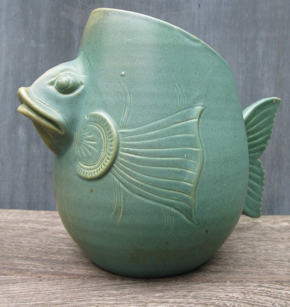 VIS POT/VAAS PORSELEIN ART DECO STIJL, Ophalen of Verzenden