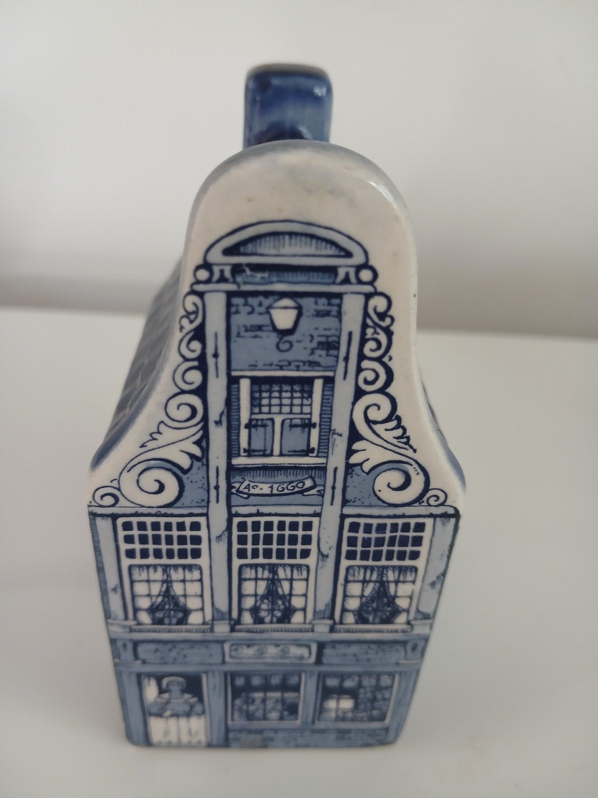 Delfts Blauw Handgeschilderd Grachtenhuisje Rembrandtgrac, Ophalen of Verzenden