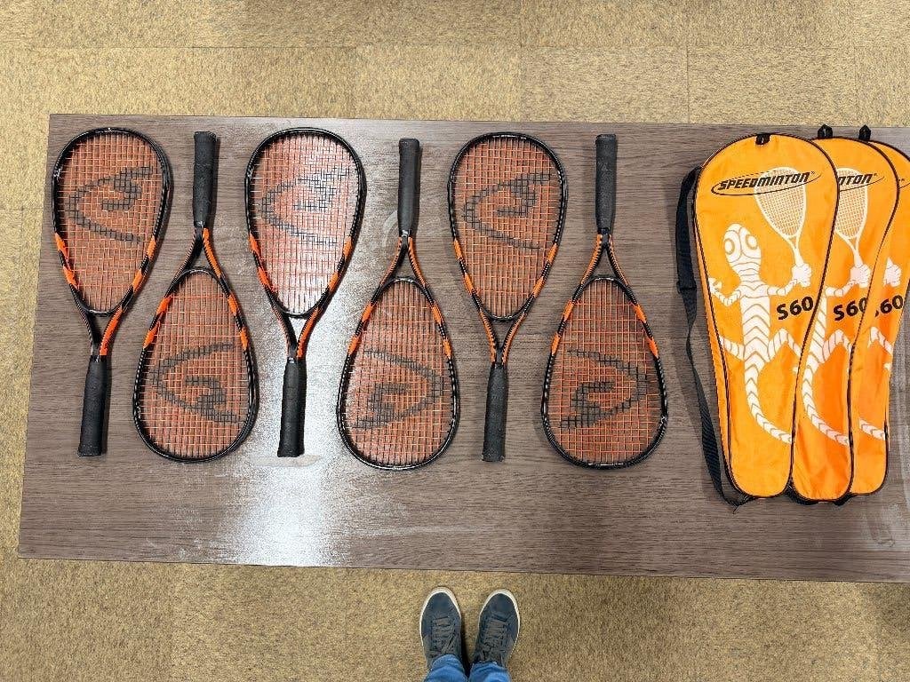 Speedminton rackets 6 stuks, Sport en Fitness, Ophalen, Gebruikt, Racket(s)