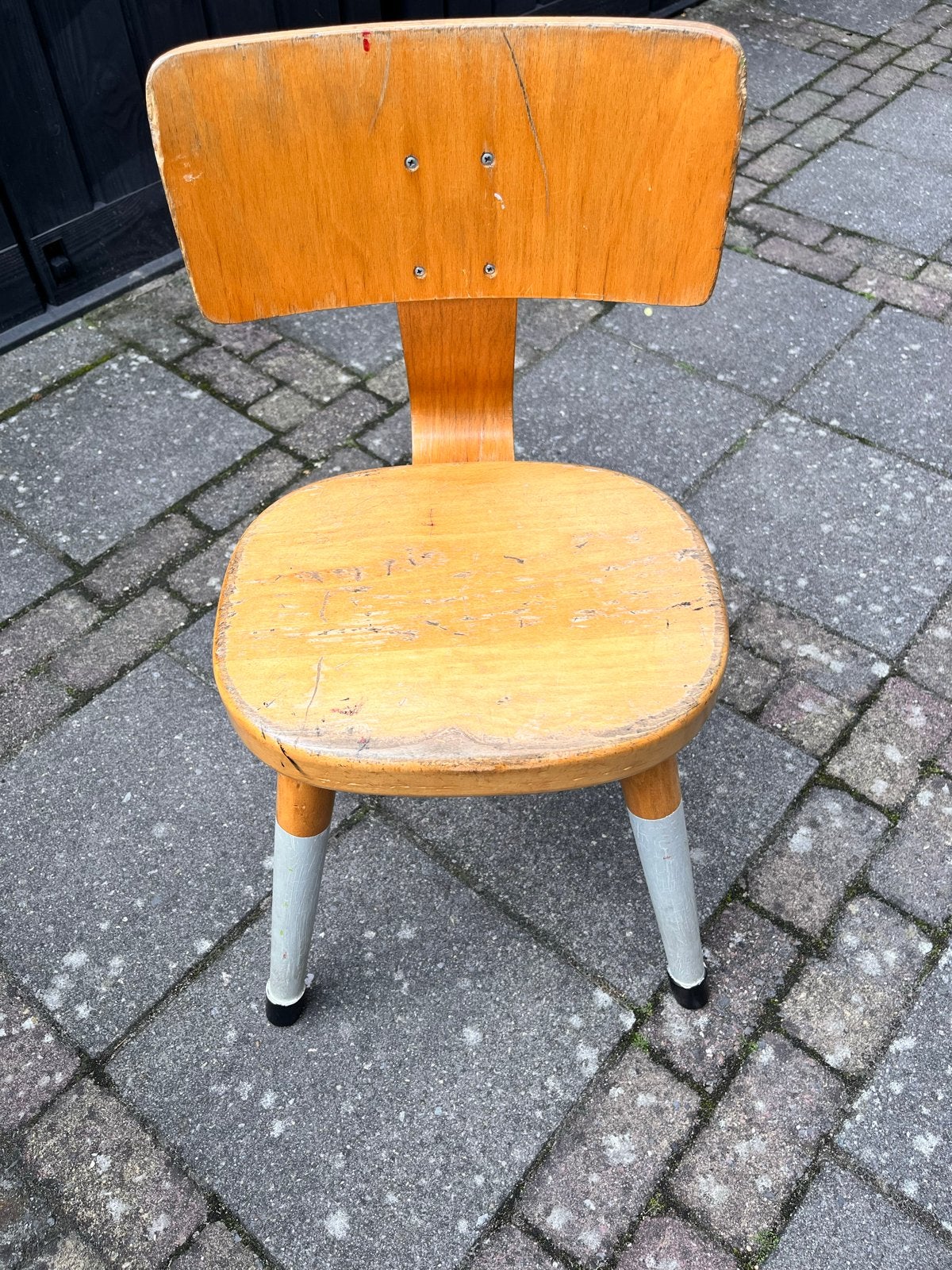 Vintage schooltafel en stoel, Ophalen, Gebruikt, Tafel(s) en Stoel(en)
