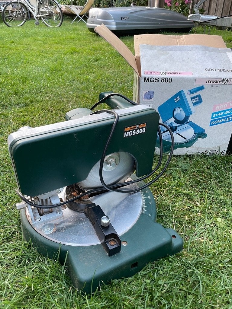 Compacte Verstekzaag Meister Craft MGS 800, Doe-het-zelf en Verbouw, Ophalen, Zo goed als nieuw, Zaag, Overige merken