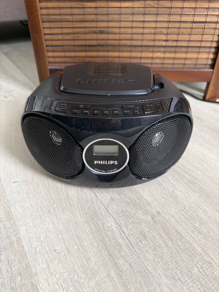 Philips AZ215B/12 CD Soundmachine – FM radio – AUX – zwart, Philips, Microset, Cd-speler, Ophalen of Verzenden