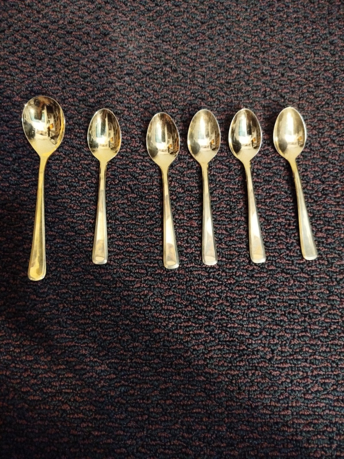Set van 6 vergulde lepeltjes (5x 13.62g, 1x 20g), Ophalen