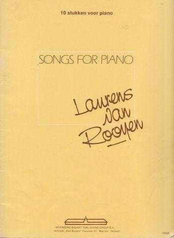 Laurens van Rooyen: Songs for piano (10 stukken voor piano), Klassiek, Ophalen of Verzenden, Zo goed als nieuw, Artiest of Componist