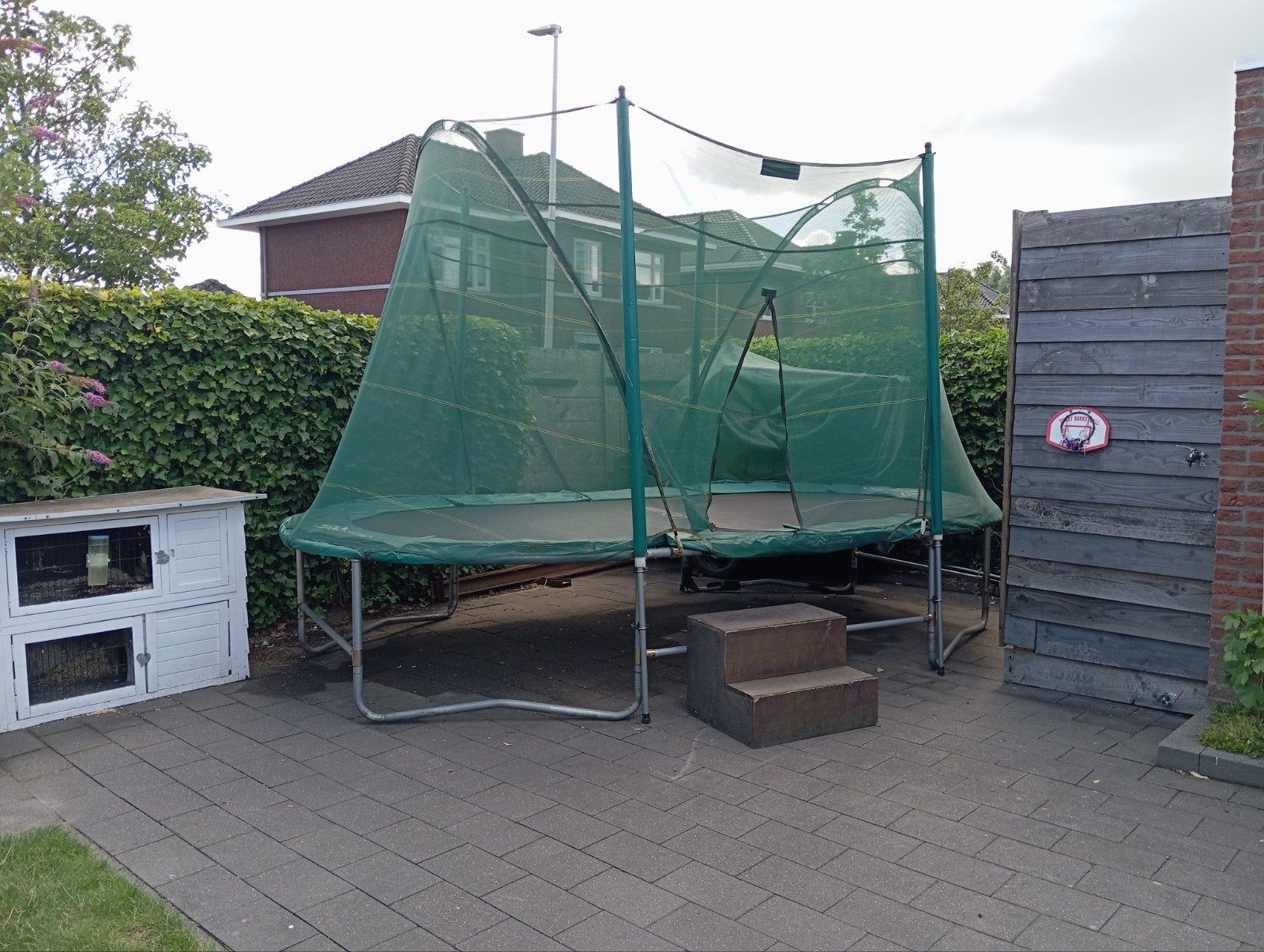 Cranenbroek Trampoline 425x245 cm met net + opstapje, Kinderen en Baby's, Ophalen, Gebruikt