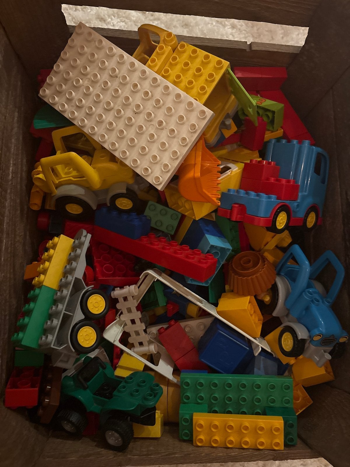 Grote partij LEGO Duplo blokken met grondplaten, Ophalen, Gebruikt, Inclusief extra onderdelen, Duplo