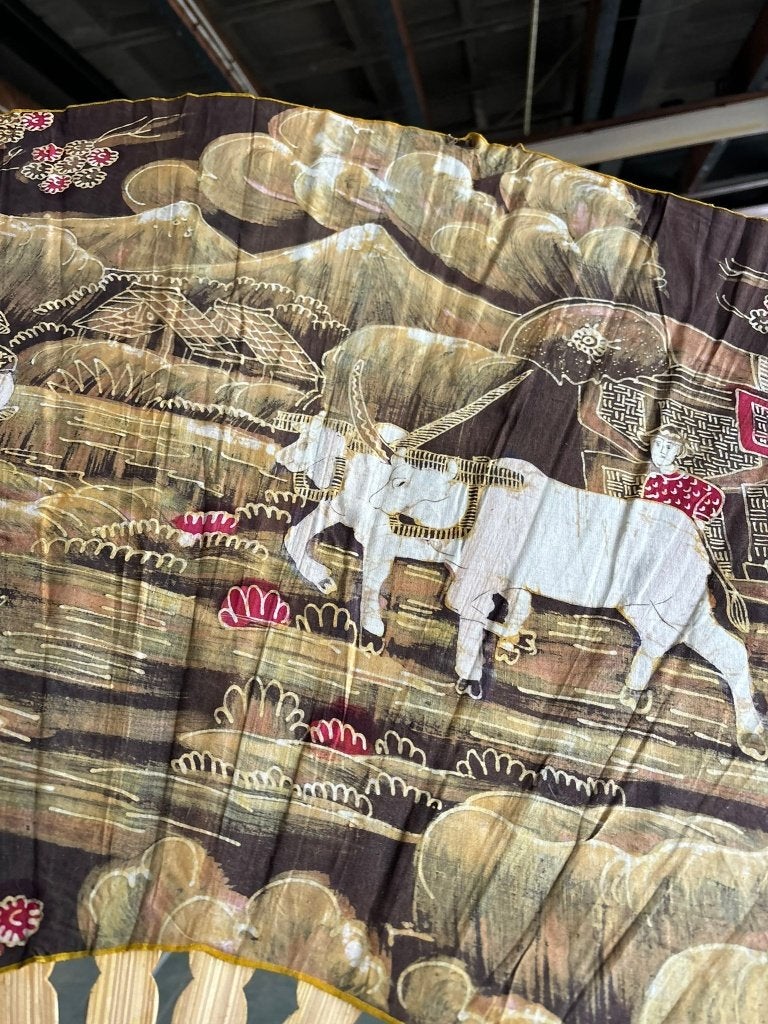 GROTE ORIËNTAALSE WANDWAAIER XL CS26743, Huis en Inrichting, Gebruikt, 76 cm, Meerkleurig, Papier/karton