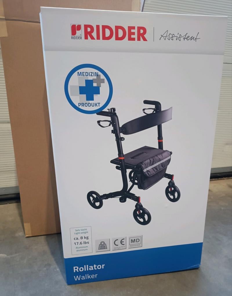 Ridder Rollator inklapbaar, Comfort Plus. Nieuw in doos, Ophalen of Verzenden, Opvouwbaar, Nieuw