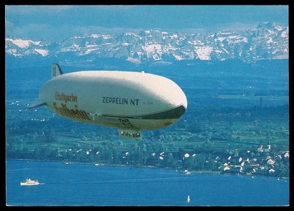 Zeppelin :  Zeppelin NT boven Bodensee - 2000, Verzenden, Gebruikt, Kaart, Foto of Prent