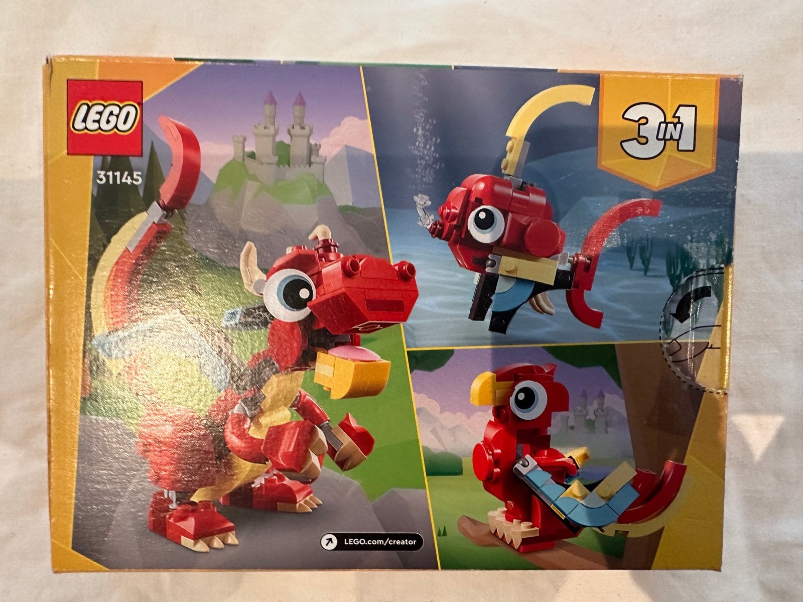 LEGO Creator 3in1 Fantasiedraak 31145 - Nieuw in doos, Kinderen en Baby's, Speelgoed | Duplo en Lego, Lego, Nieuw, Ophalen of Verzenden