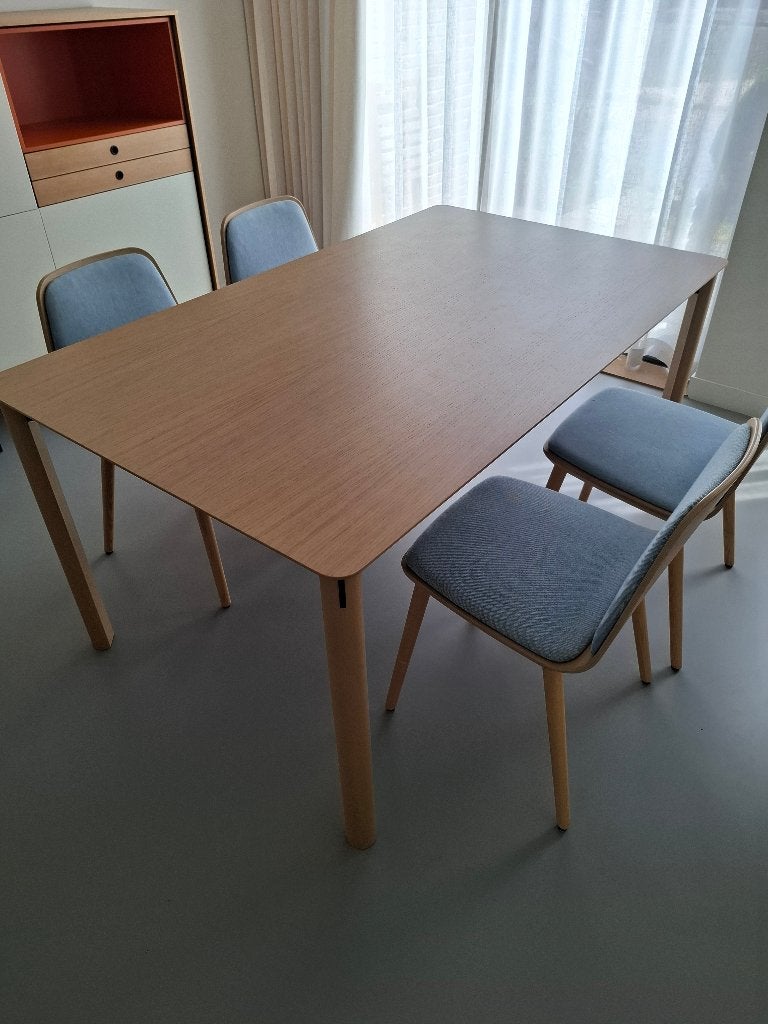 Treku Laga uitschuifbare eettafel - Zo goed als nieuw, Ophalen, Modern, Scandinavisch, Eikenhout, 50 tot 100 cm