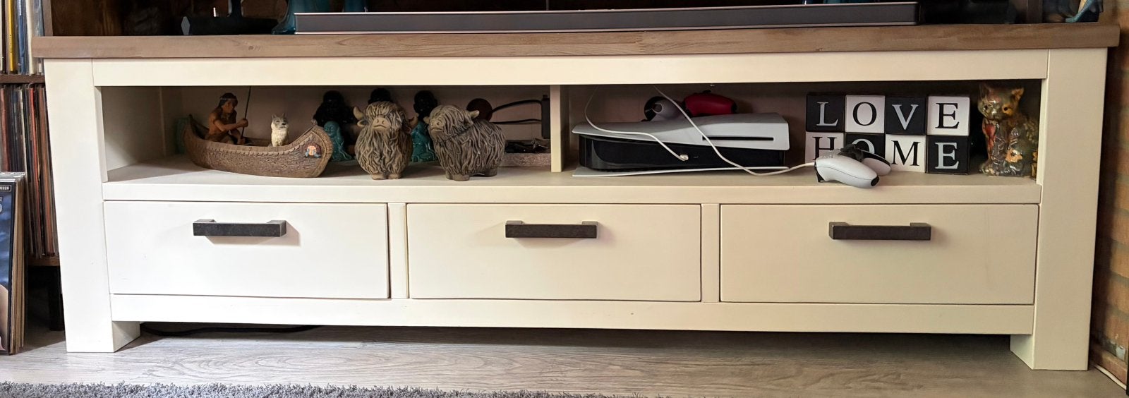 Prachtig tv meubel met opbergruimte, Ophalen, 100 tot 150 cm, Zo goed als nieuw, Minder dan 100 cm
