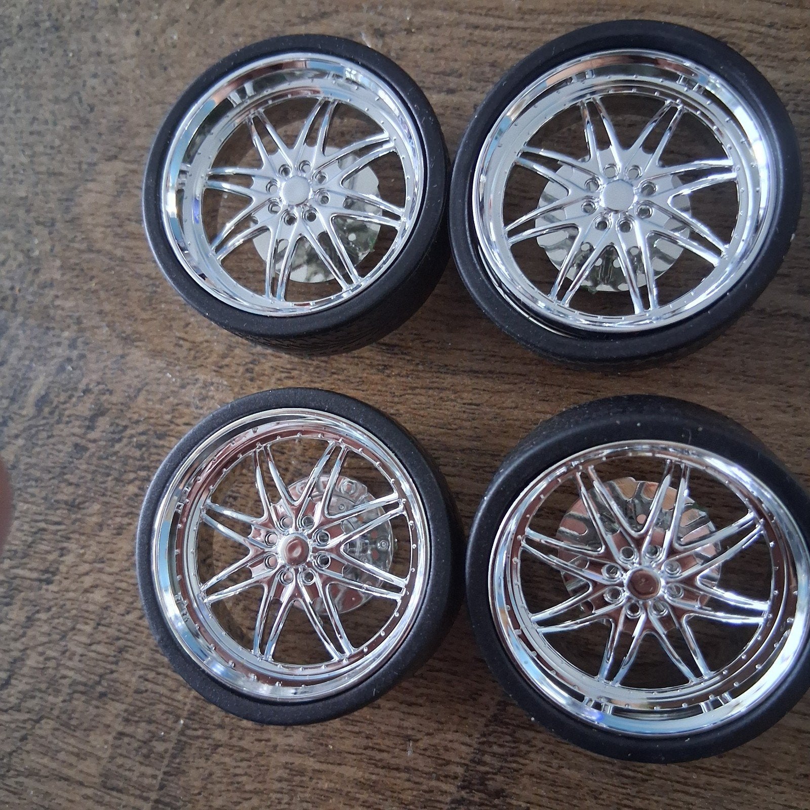 setje tuningvelgen, Hobby en Vrije tijd, Modelbouw | Auto's en Voertuigen, Ophalen of Verzenden, Groter dan 1:32, Auto, Overige merken