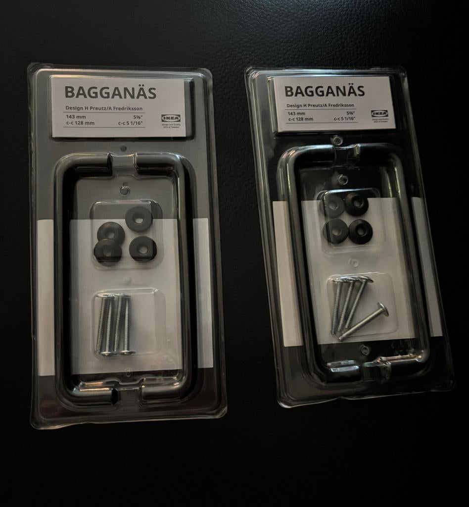 4x Nieuwe IKEA BAGGANÄS Handgrepen Zwart 143mm, Overige typen, IKEA, Nieuw, Ophalen of Verzenden