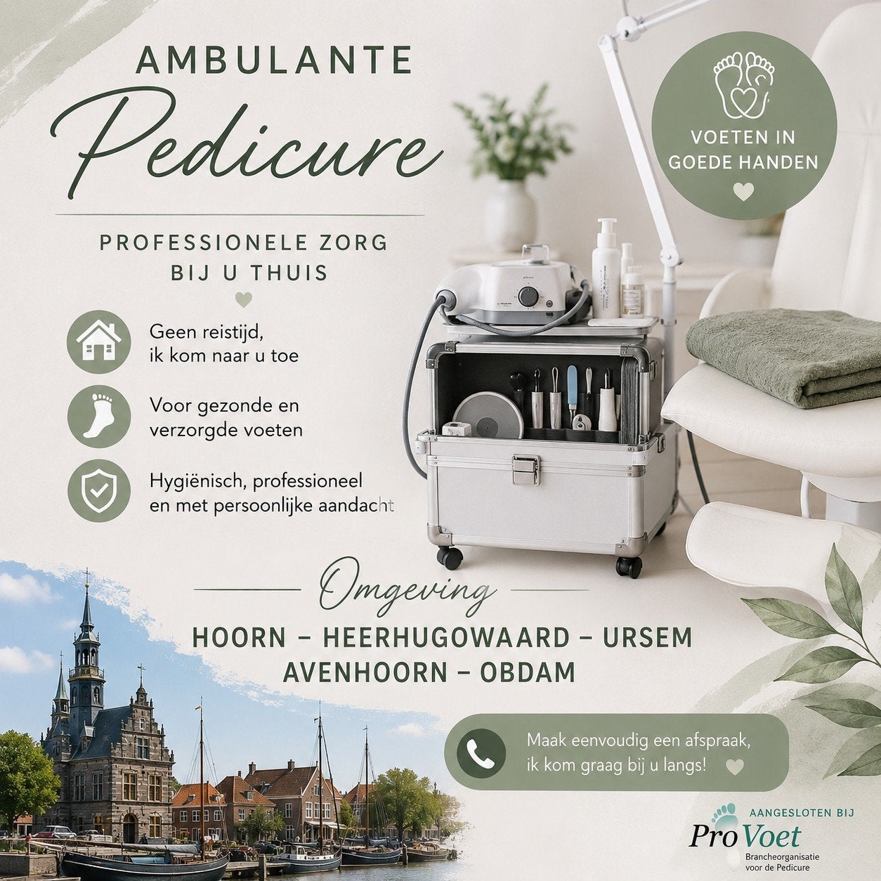 Ambulant pedicure , omgeving hoorn, obdam, heerhugowaard,, Ophalen, Nieuw