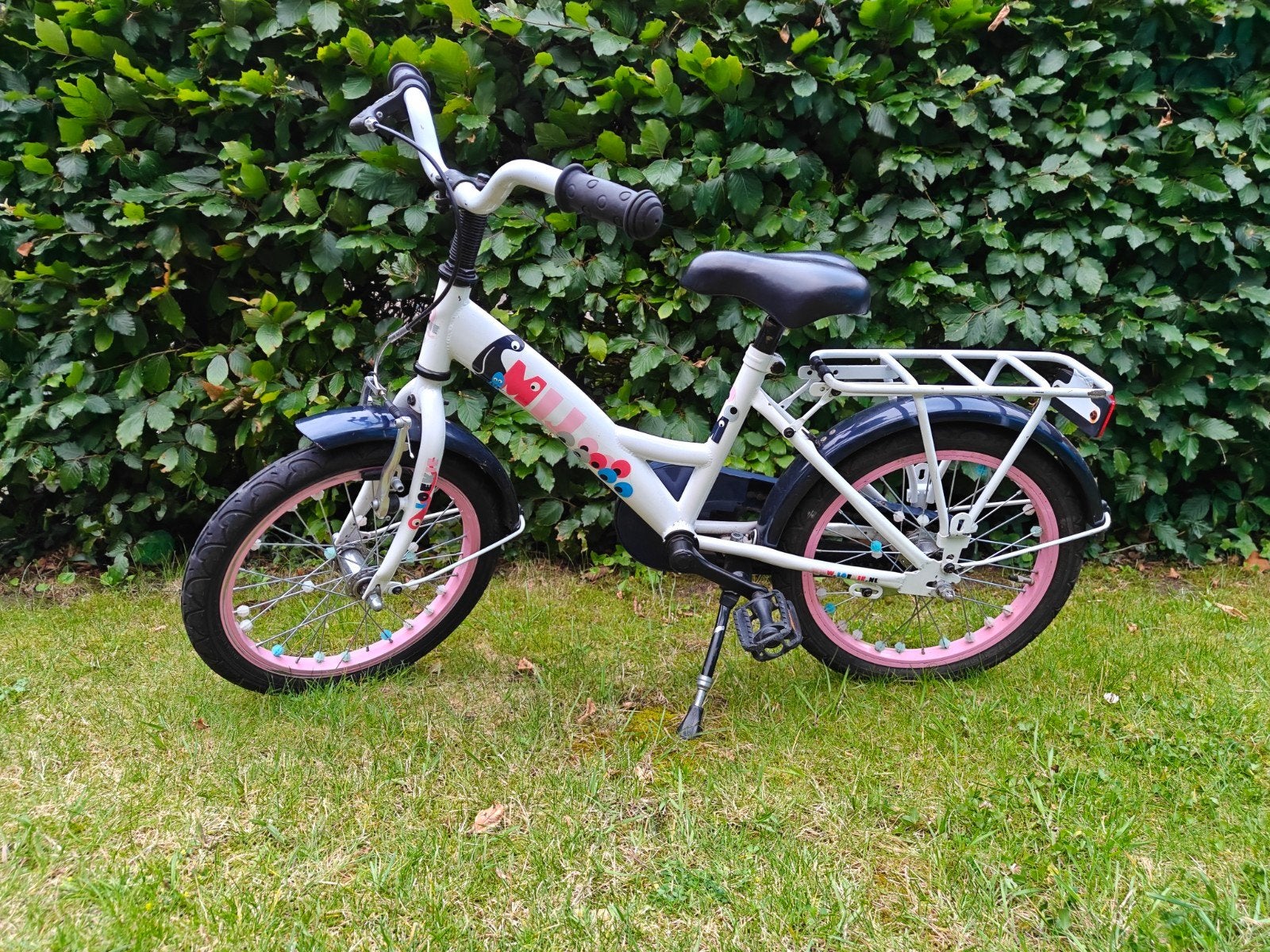 Loeki meisjesfiets 16 inch, Ophalen, Terugtraprem, Zijwieltjes, Loeki