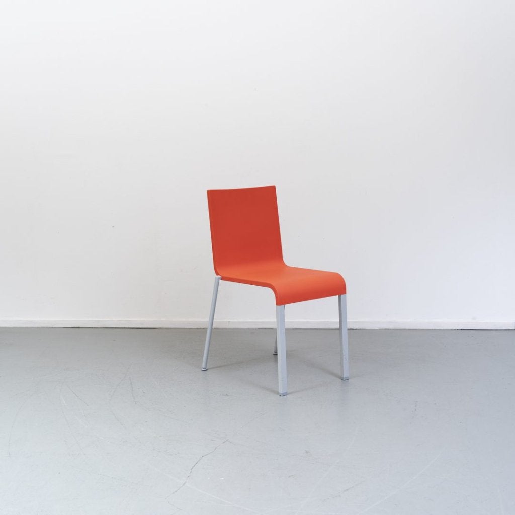 Vitra .03 Stoel Oranje Kunststof (Stapelbaar) - Gepoedercoat, Niet ingevuld, Zo goed als nieuw, Niet ingevuld, Niet ingevuld