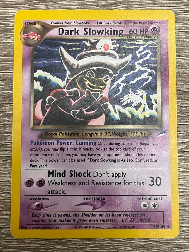 Dark Slowking 20/105 Neo Destiny Pokémon Kaart, Ophalen, Gebruikt, Losse kaart