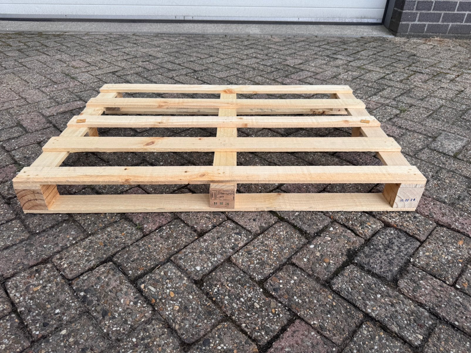 Houten pallets 80x114, Ophalen, Zo goed als nieuw, 50 mm of meer, Pallet