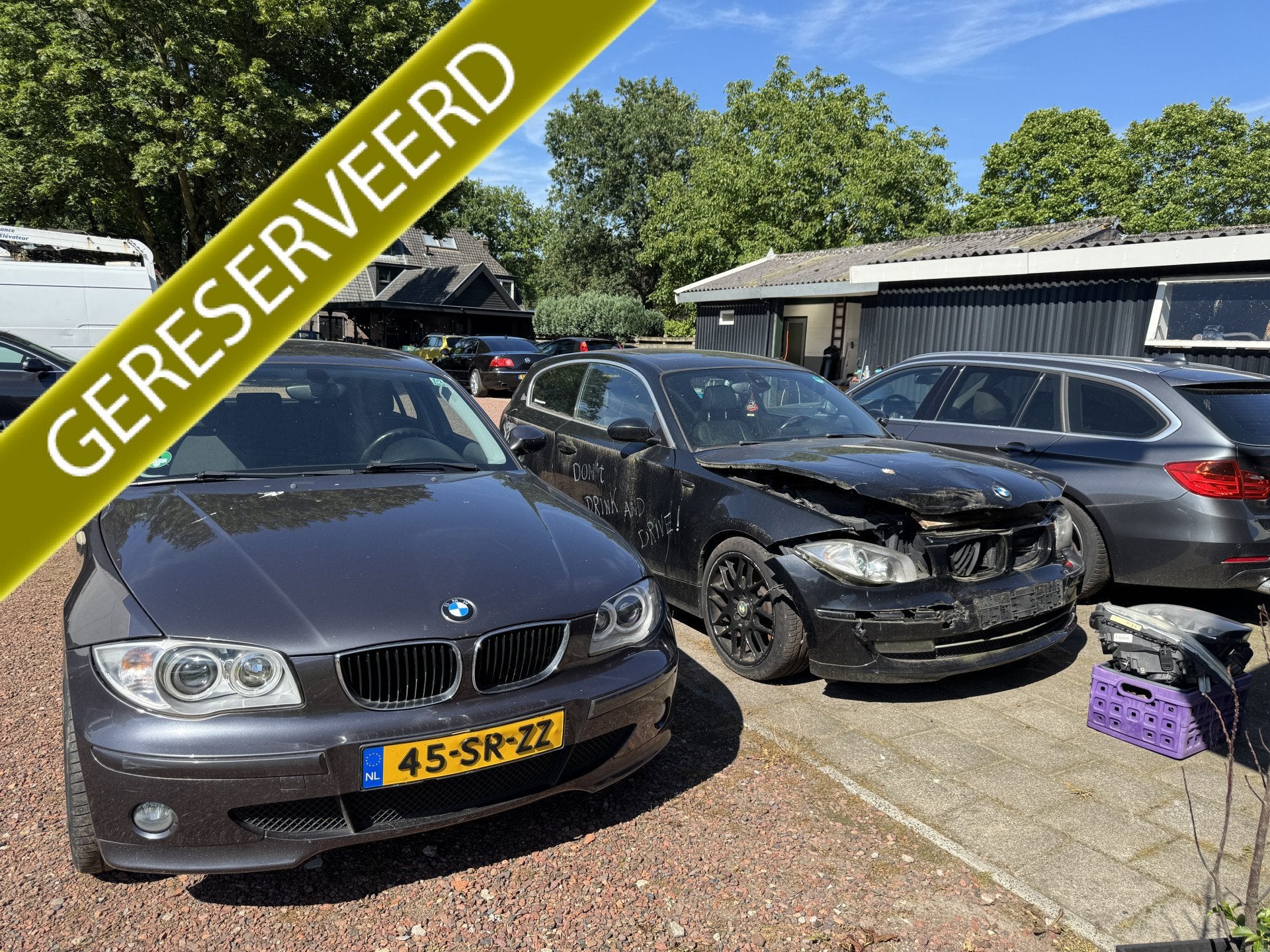 BMW 2X 1-serie 123d en 118i High-Executive *COMBIDEAL*, Auto's, Achterwielaandrijving, 4 cilinders, 4 stoelen, Zwart